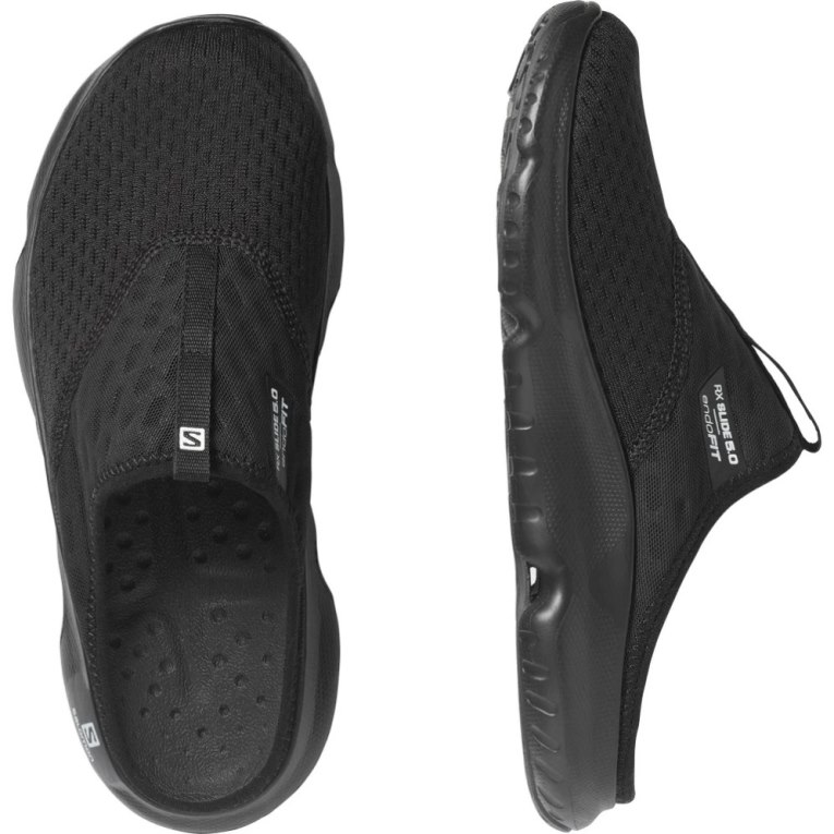 Black Salomon Reelax 5.0 Women's Slides | IE EQ7932